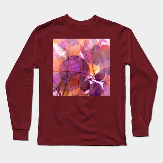 Purple Foliage Long Sleeve T-Shirt by Artskratch